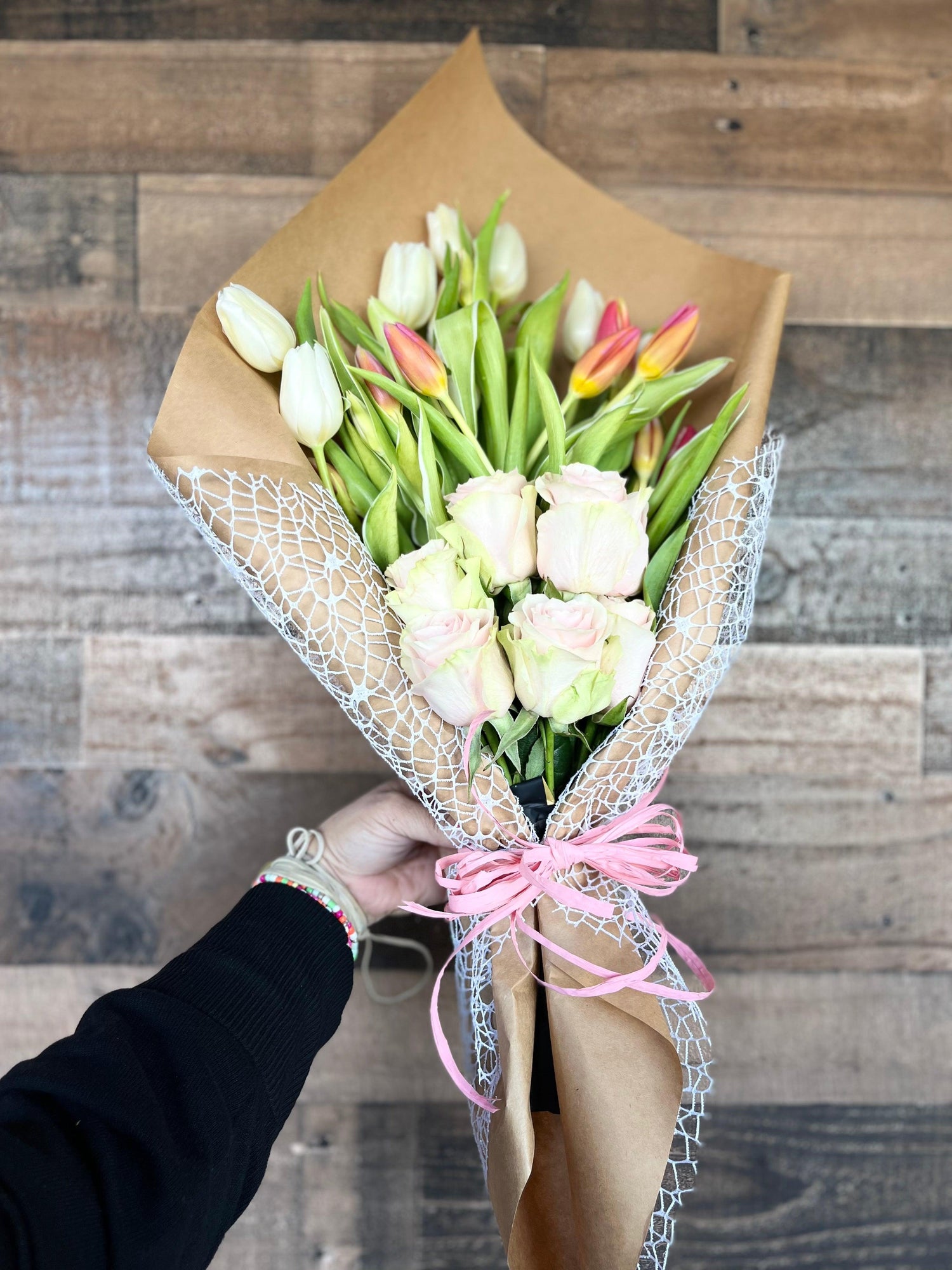 Rose & Tulipan Bouquet - FLOVERS